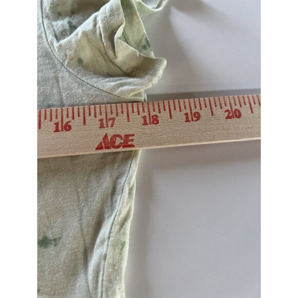 Vintage Y2K GRAIL light green hummingbird paint splatter tshirt M distressed - Picture 7 of 9